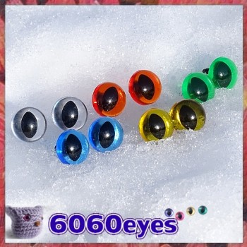 5 PAIRS 15mm Mixed Transparent Colors Plastic Cat eyes, Safety eyes, Animal Eyes